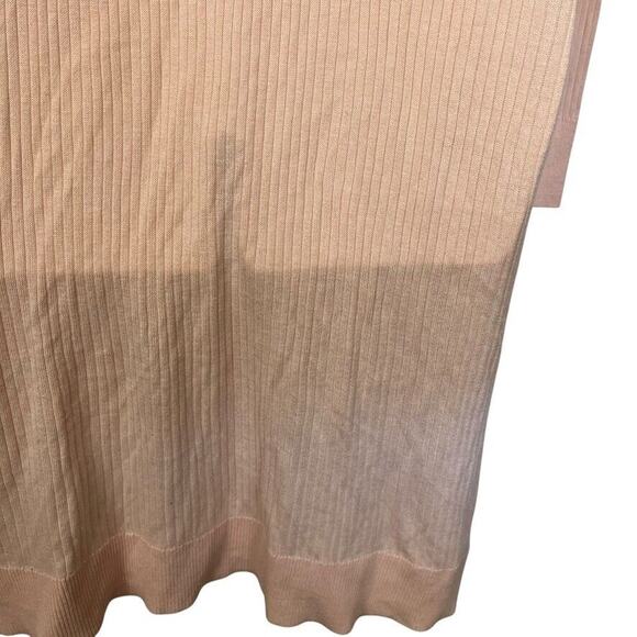 Ann Taylor Loft Open Ribbed Pastel Pink Longline Thin Cardigan Sweater sz L - Picture 11 of 16